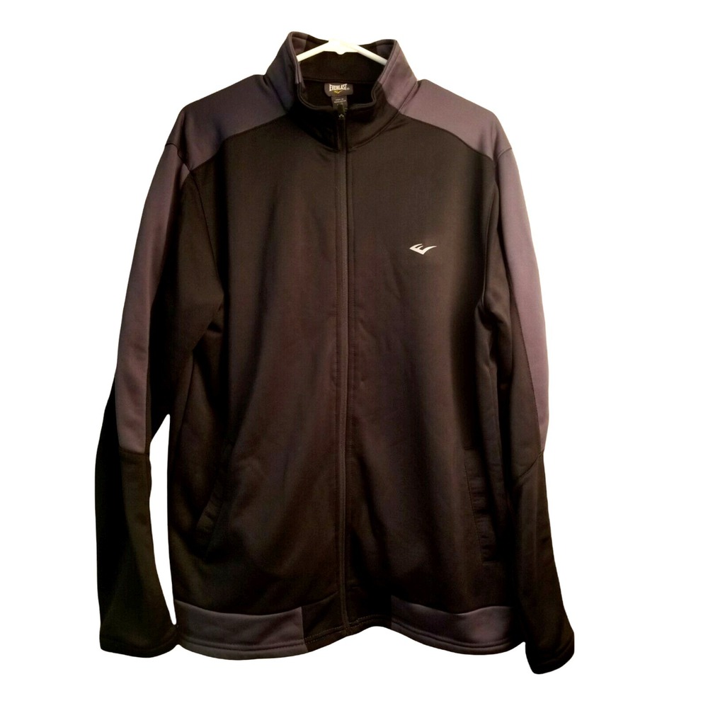 Everlast‎ Jacket Sport Color Black, Gray full zip Men's Size L, PIT TO PIT 24 IN